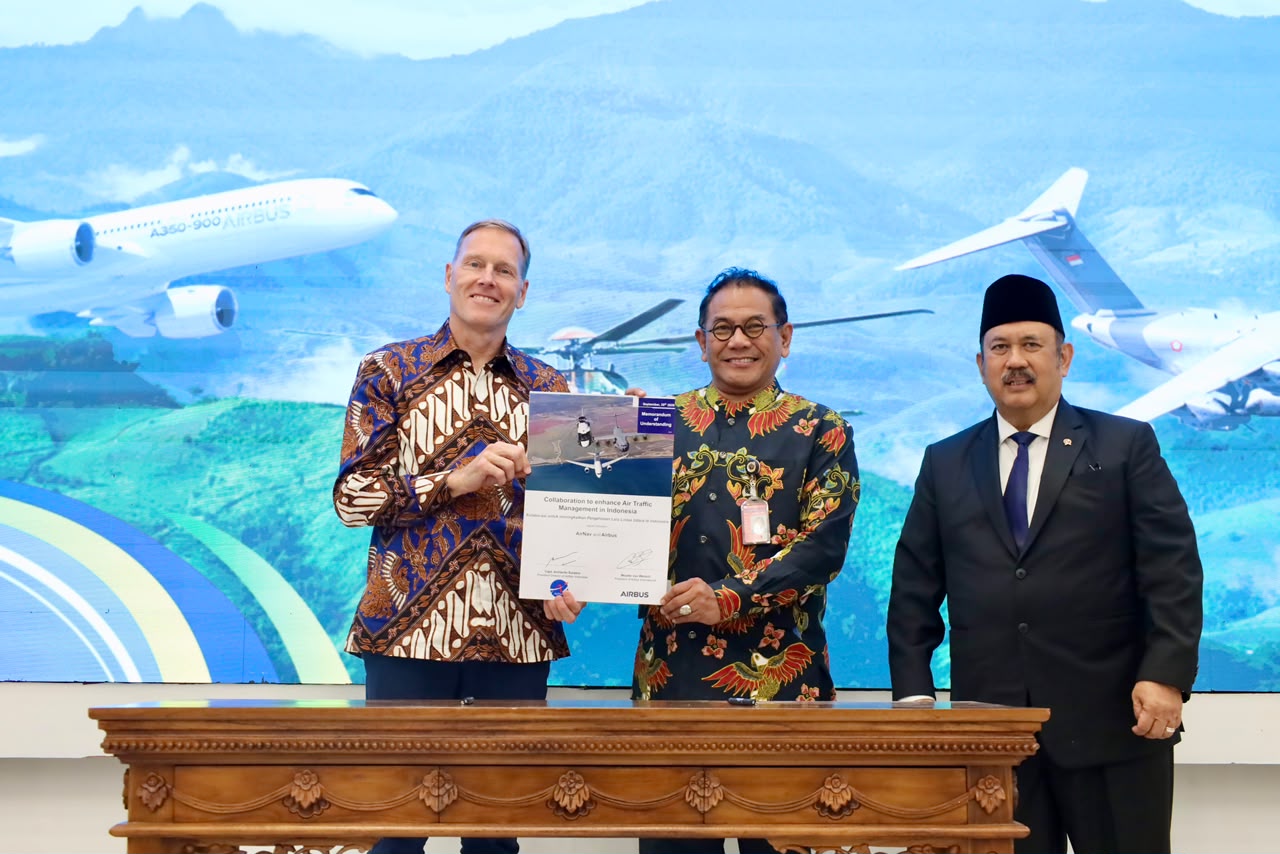 AirNav Indonesia dan Airbus Teken MoU Efisiensi dan Keberlanjutan Ruang Udara Indonesia